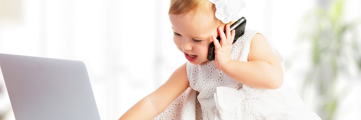 Baby on the phone